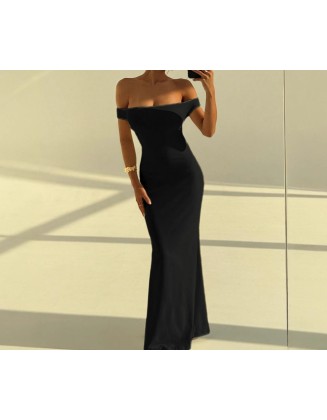 Off-the-Shoulder Backless Sexy Dress