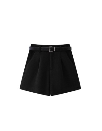 High-Waisted Hip-Hugging Casual Short Trousers