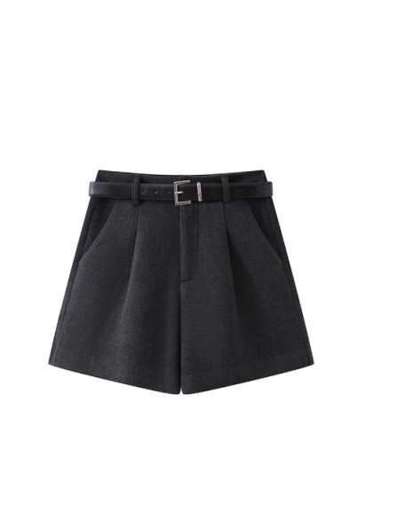 High-Waisted Hip-Hugging Casual Short Trousers