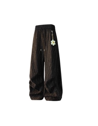 Casual Loose-Fit Straight-Leg Wide-Leg Trousers