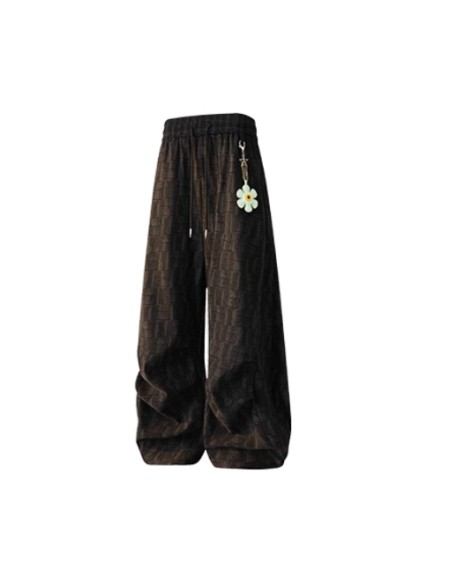 Casual Loose-Fit Straight-Leg Wide-Leg Trousers