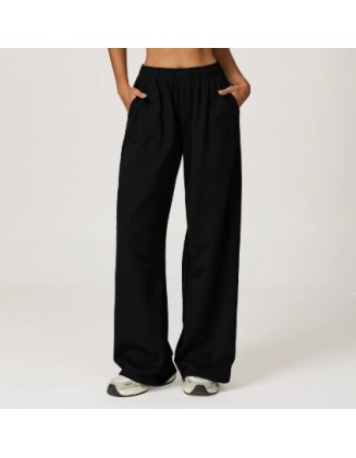 Straight-Leg Loose-Fit Running Casual Sports Trousers