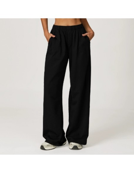 Straight-Leg Loose-Fit Running Casual Sports Trousers