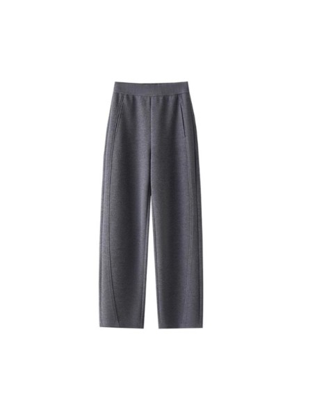 High-End Wool Versatile Curved-Leg Trousers