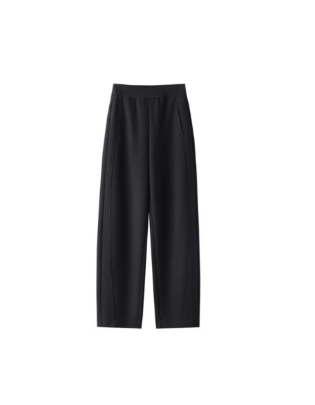 High-End Wool Versatile Curved-Leg Trousers