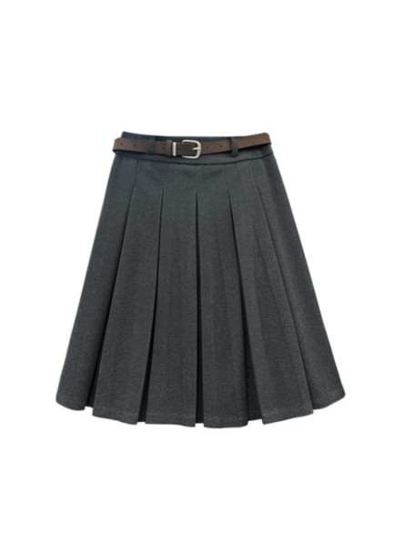 High-Waisted Slim-Fitting Mid-Length Skirt