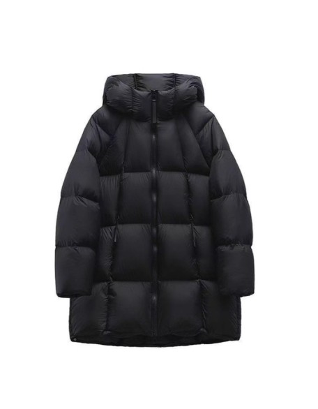 Fashionable Mid-Length Hooded Thickened Jacket