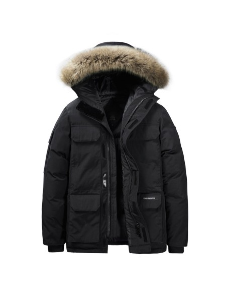 Plus-Size Loose-Fit Thick Warm Trendy Hooded Cotton