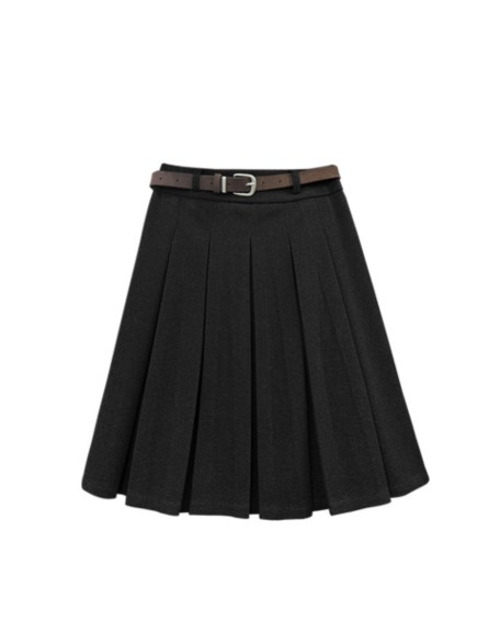 High-Waisted Slim-Fitting Mid-Length Skirt
